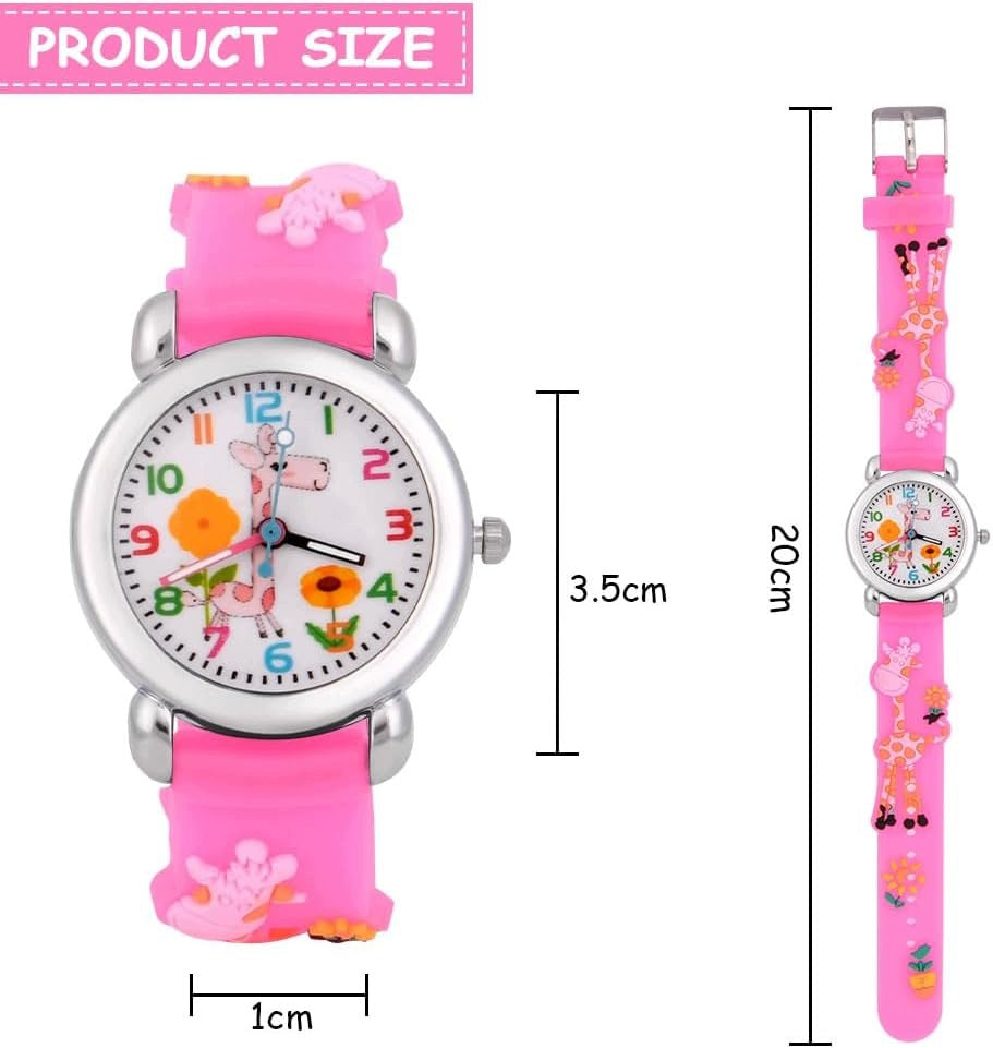 CHILDREN'S WATCH ANALOG OFFCUP SILICONE STRAP 3D DRAWINGS PINK Brand no brand