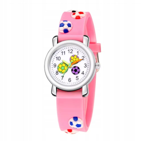 CHILDREN'S WATCH ANALOG PINK BALL 1218