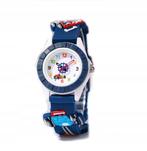CHILDREN'S WATCH ANALOGUE BOYS RACING CARS