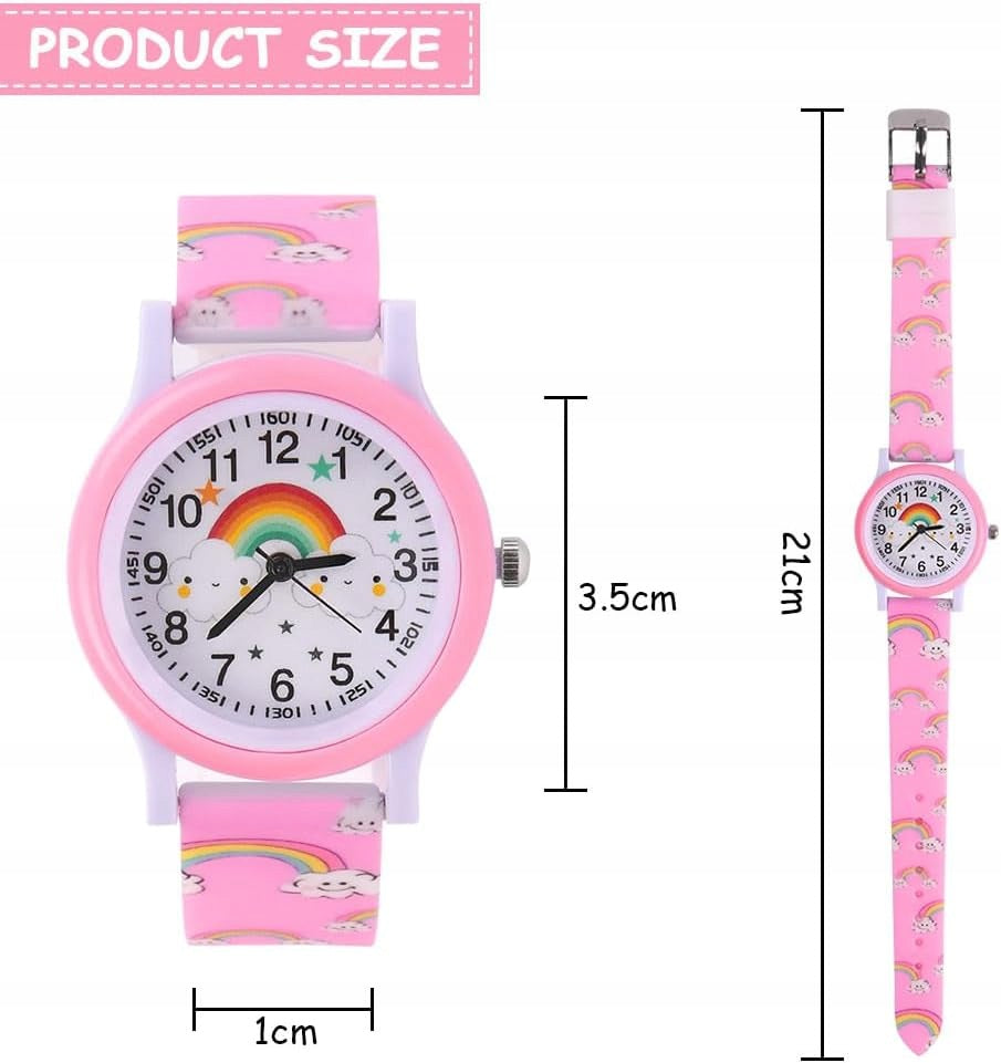 CHILDREN'S WATCH ANALOGUE OFFCUP SILICONE PINK RAINBOW CLOUD 3-11 YEARS Brand no brand