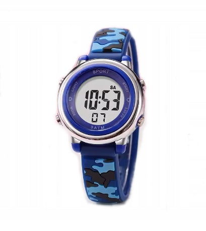 CHILDREN'S WATCH BOYS DIGITAL CAMO BLUE 1711