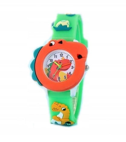 CHILDREN'S WATCH BOYS DINOSAUR ANALOG GREEN 1118