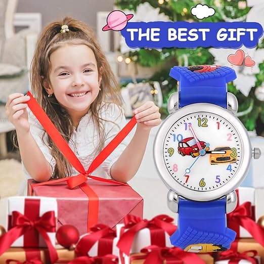 CHILDREN'S WATCH CAR 3D BLUE ANALOG 3-11 YEARS GIFT Brand no brand