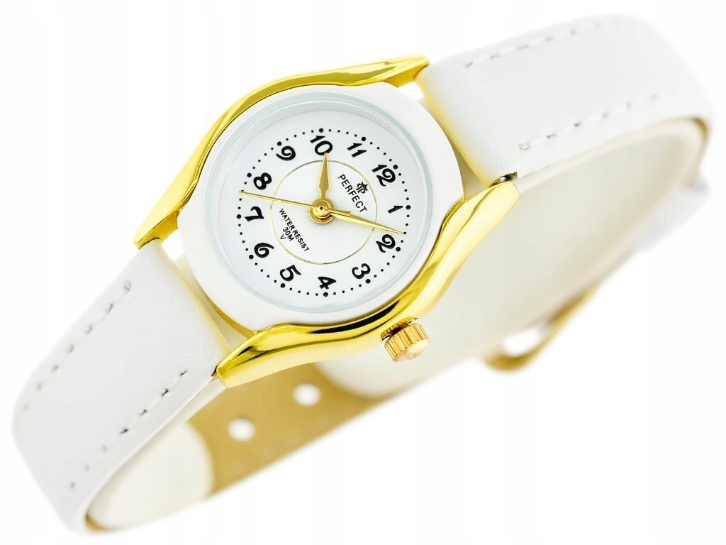 CHILDREN'S WATCH COMMUNION WHITE LEATHER STRAP WITH BOX PERFECT