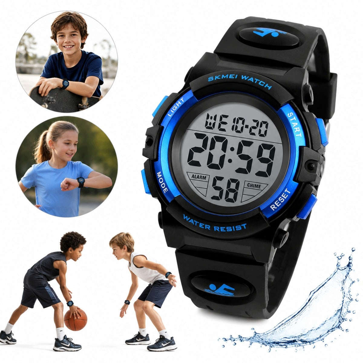 CHILDREN'S WATCH ELECTRONIC MANY FUNCTIONS LED NEW 2026