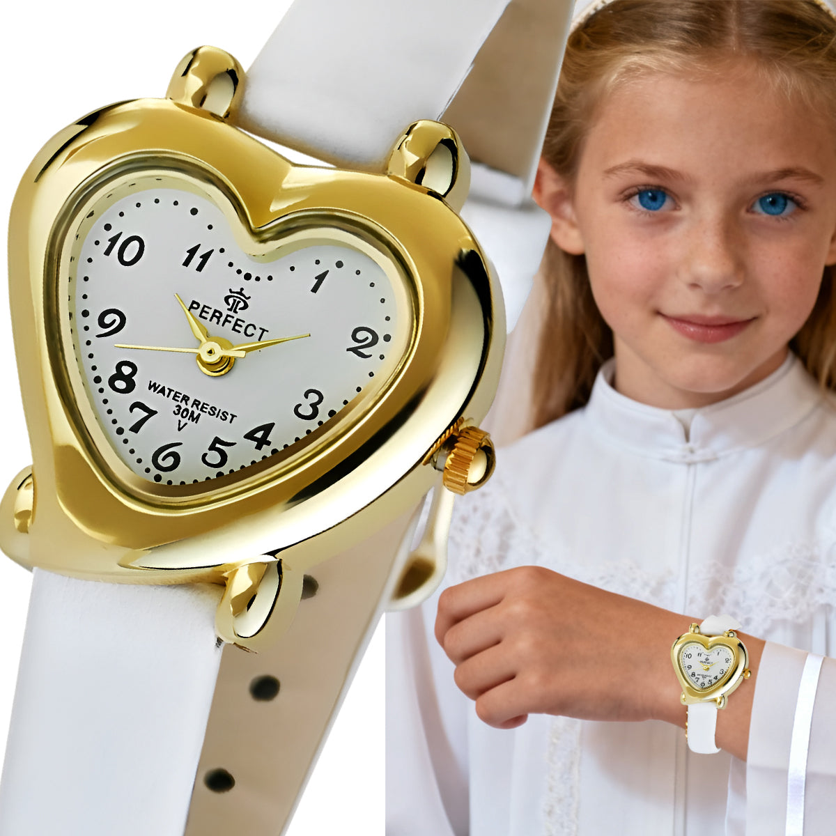 CHILDREN'S WATCH Electronic HAND COMMUNION GIRL HEART