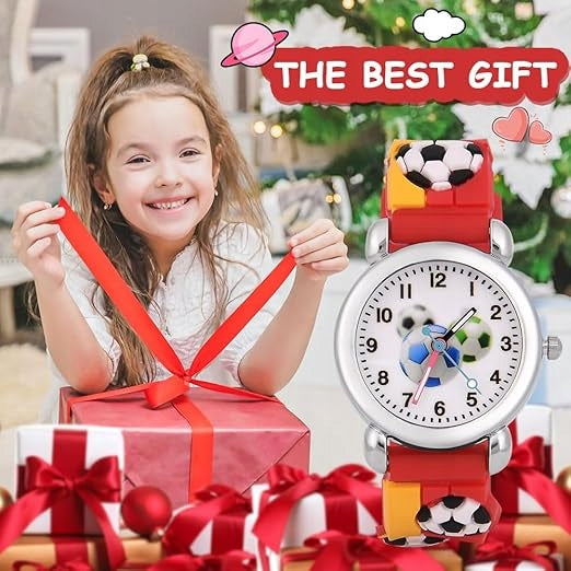 CHILDREN'S WATCH FOOTBALL ANALOG RED 3D 3-11 YEARS Brand no brand