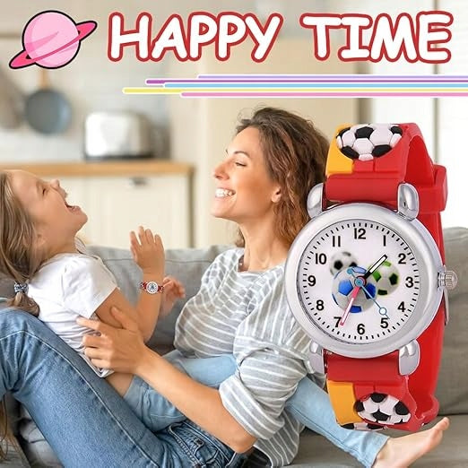CHILDREN'S WATCH FOOTBALL ANALOG RED 3D 3-11 YEARS Packaging status original