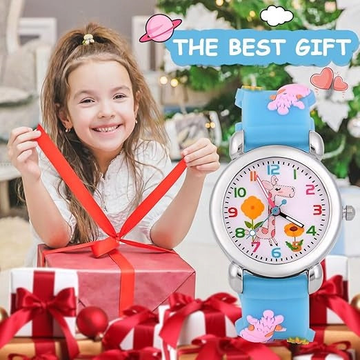 CHILDREN'S WATCH GIRAFFE BLUE 3D ANALOGUE 3-11 YEARS GIFT Brand no brand
