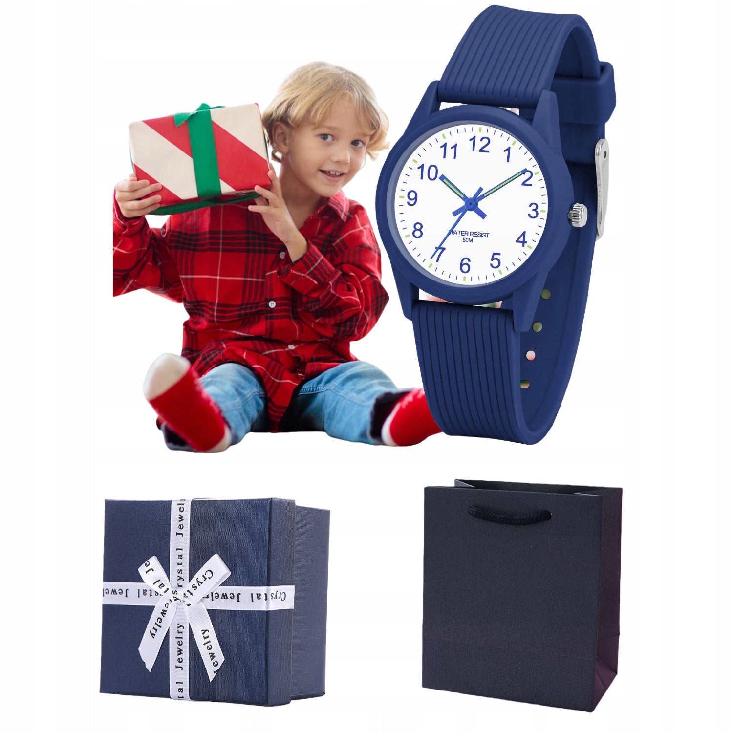 CHILDREN'S WATCH GLOWING FOR LEARNING TIME - WATER-RESISTANT 50M JAPANESE MOVEMENT