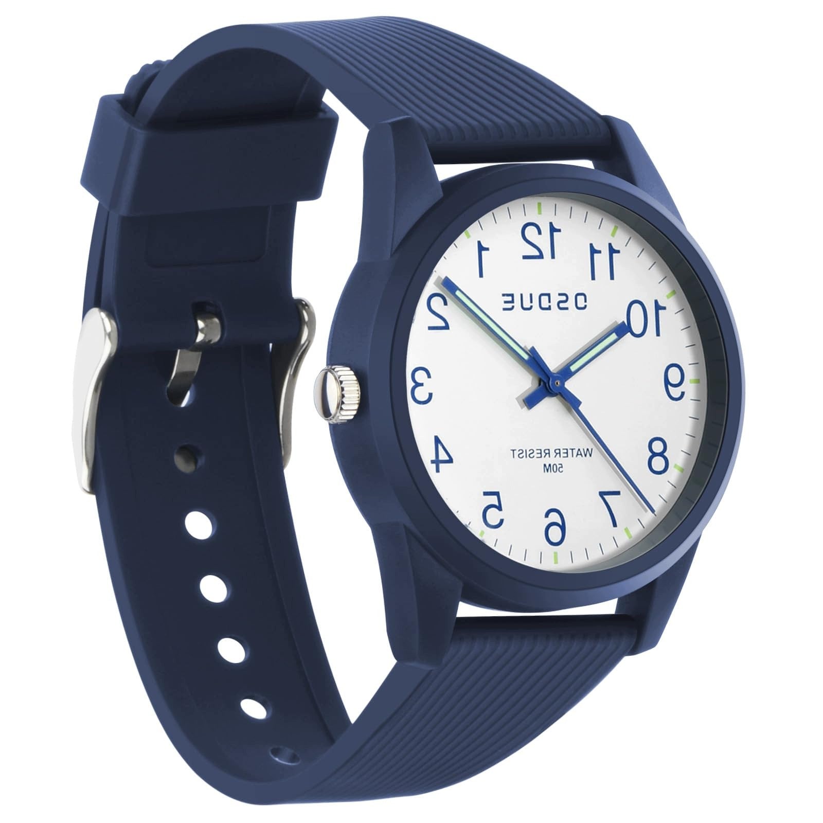 CHILDREN'S WATCH OSDUE 50M WATERPROOF NAVY BLUE STRAP SOFT ANALOG