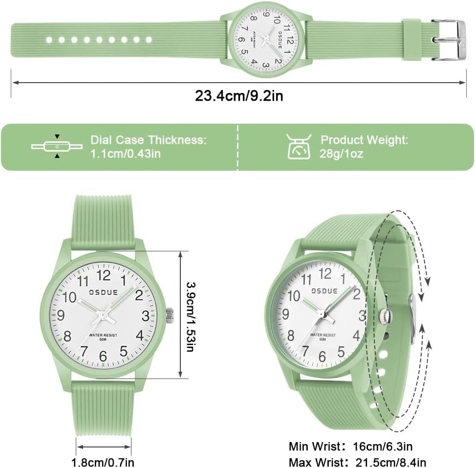 CHILDREN'S WATCH OSDUE 6088 ANALOG 50M WATERPROOF MINT TPU STRAP Brand no brand