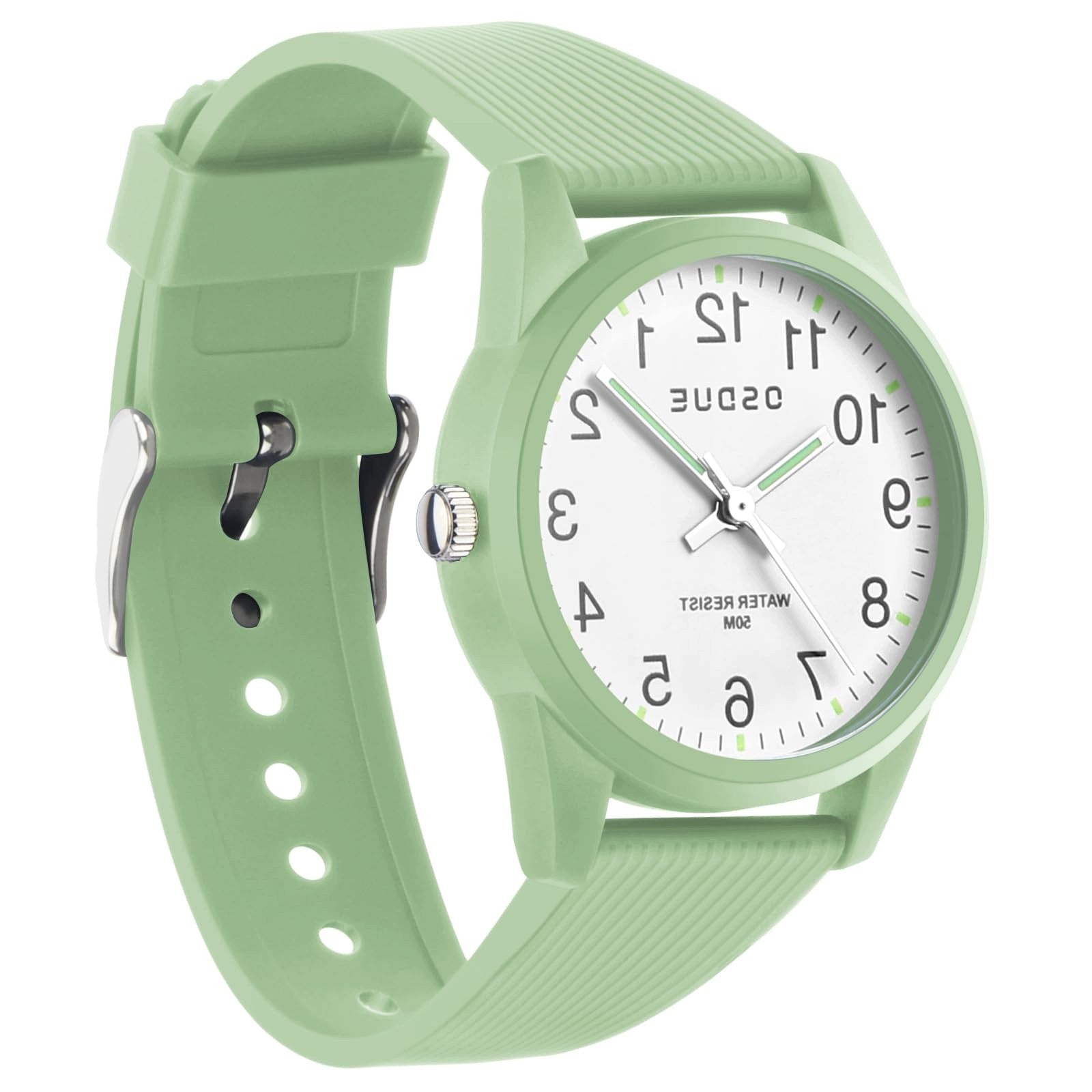 CHILDREN'S WATCH OSDUE 6088 ANALOG 50M WATERPROOF MINT TPU STRAP