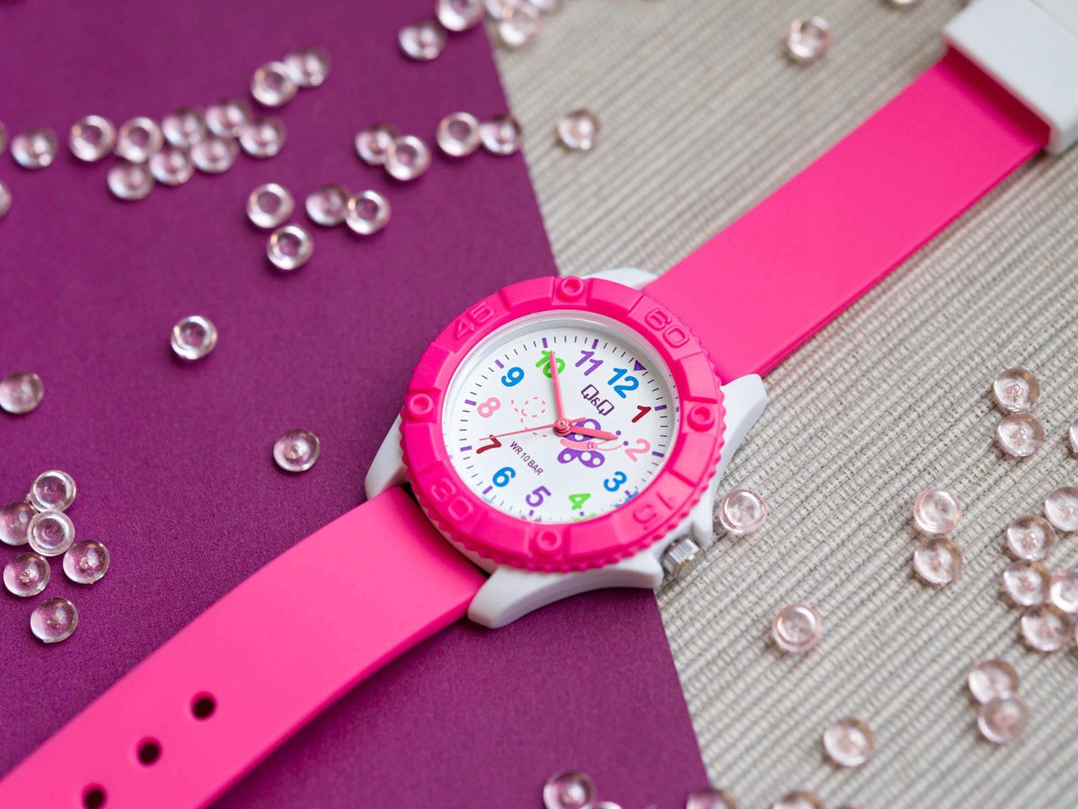 CHILDREN'S WATCH QQ VQ96J025Y FOR GIRL ROSES Batteries included yes