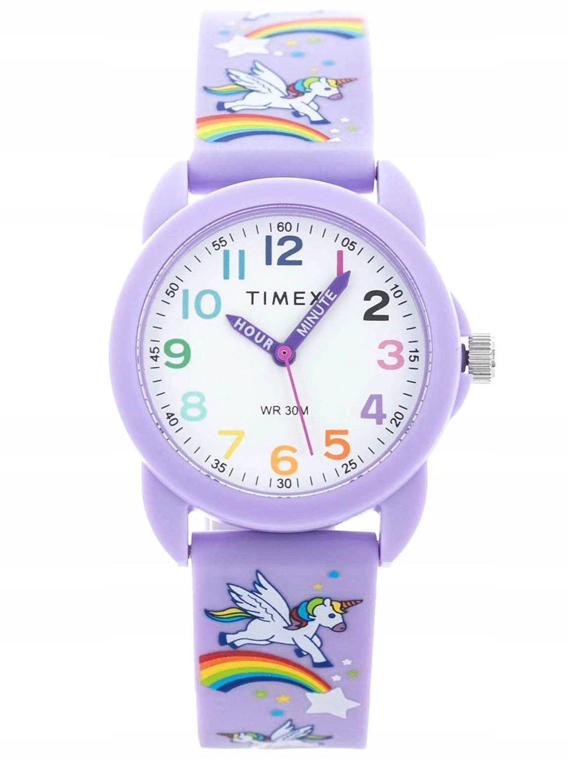 CHILDREN'S WATCH TIMEX TW2Y59600 KIDS TIME TEACHER PURPLE ON STRAP Packaging status original