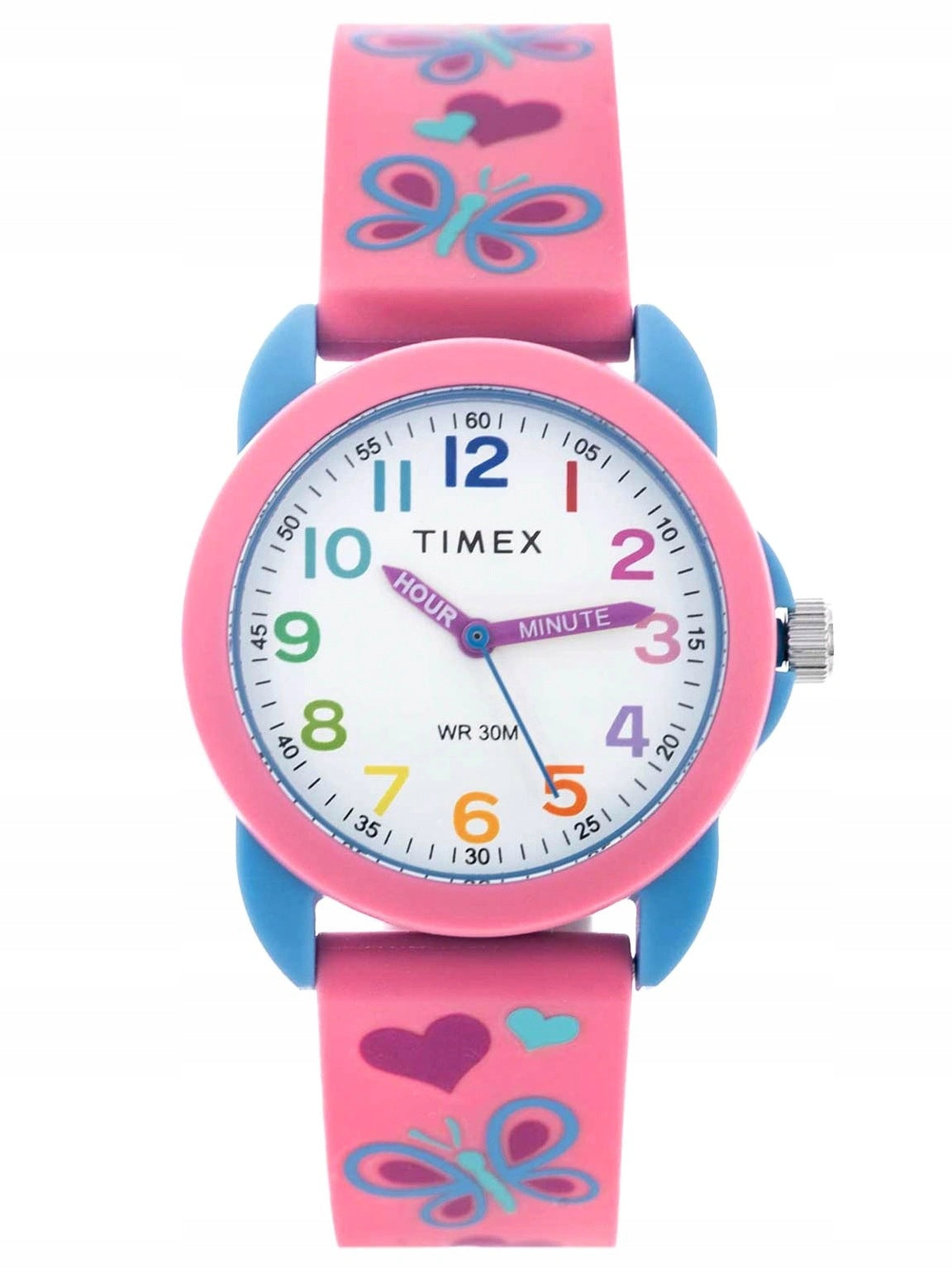 CHILDREN'S WATCH TIMEX TW2Y59700 KIDS TIME TEACHER PINK ON STRAP Packaging status original