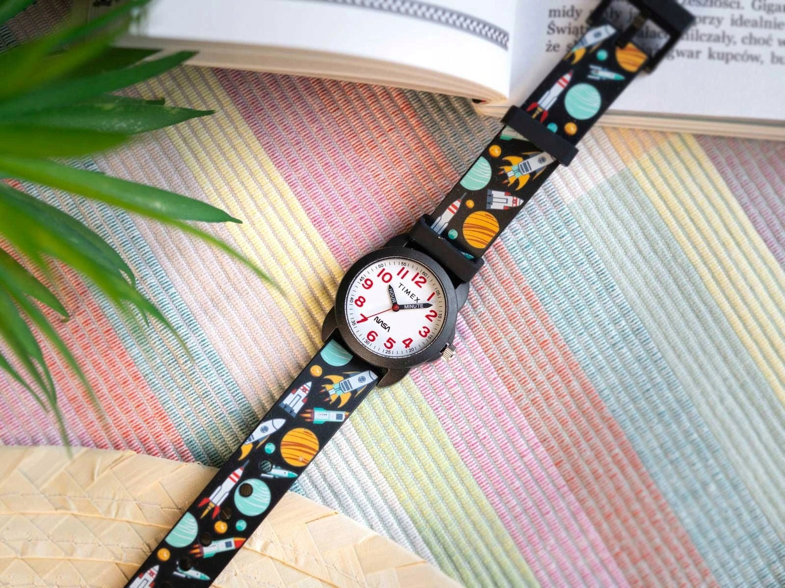 CHILDREN'S WATCH TIMEX TW2Y59800 KIDS TIME TEACHER BLACK ON STRAP Brand Timex