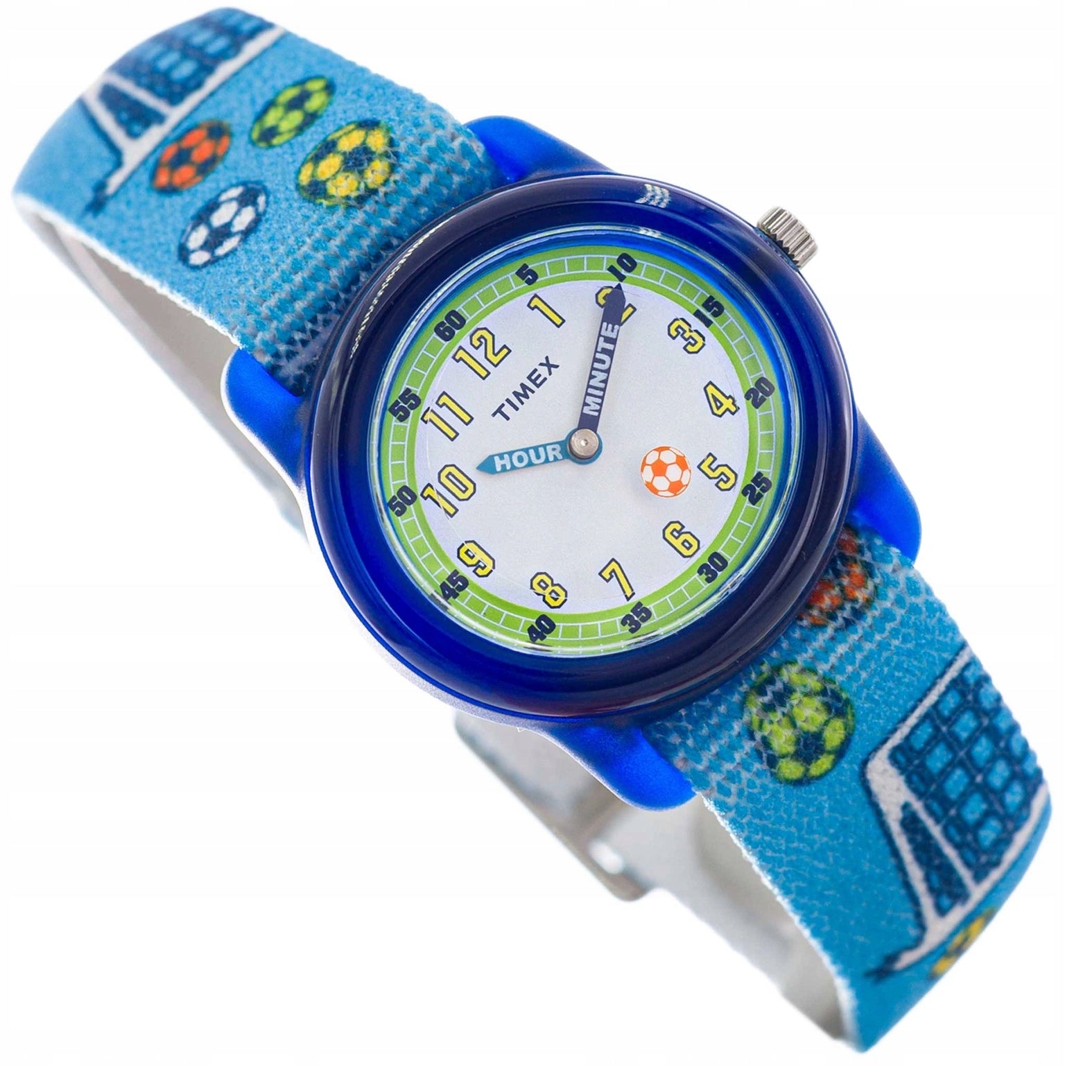 CHILDREN'S WATCH TIMEX TW7C16500 KIDS TIME MACHINES SOCCER BLUE