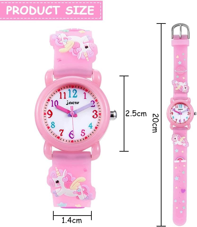 CHILDREN'S WATCH WATERPROOF 30M PINK SILICONE UNICORN PATTERN 3D CARTOON Brand no brand