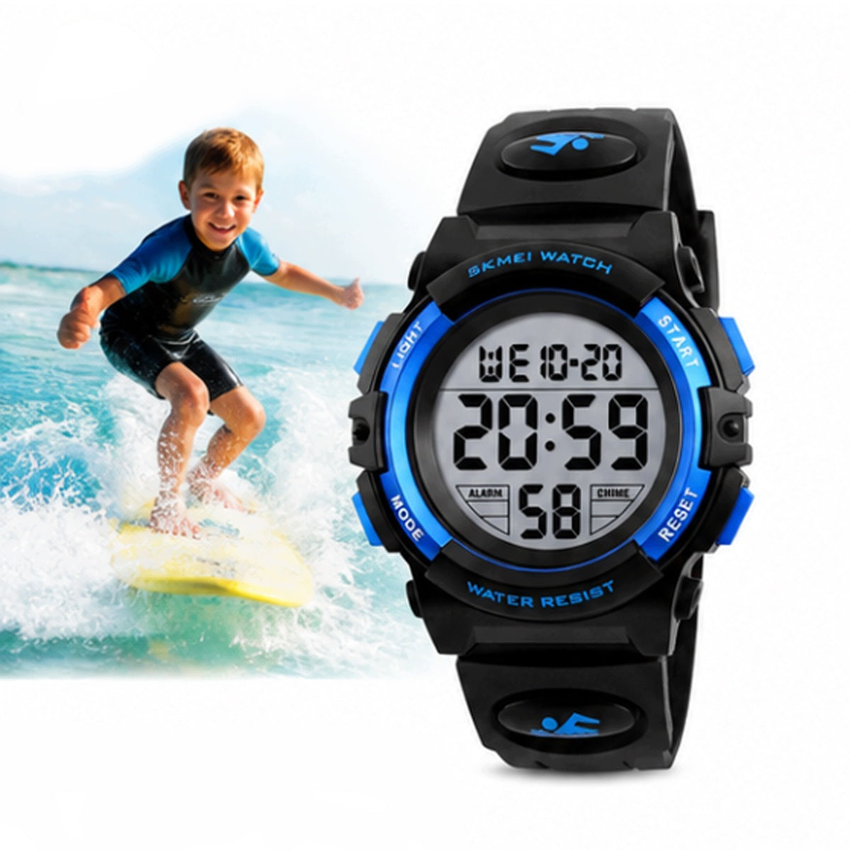 CHILDREN'S WATCH WATERPROOF GLOWING BOYS BLUE NEW 2026