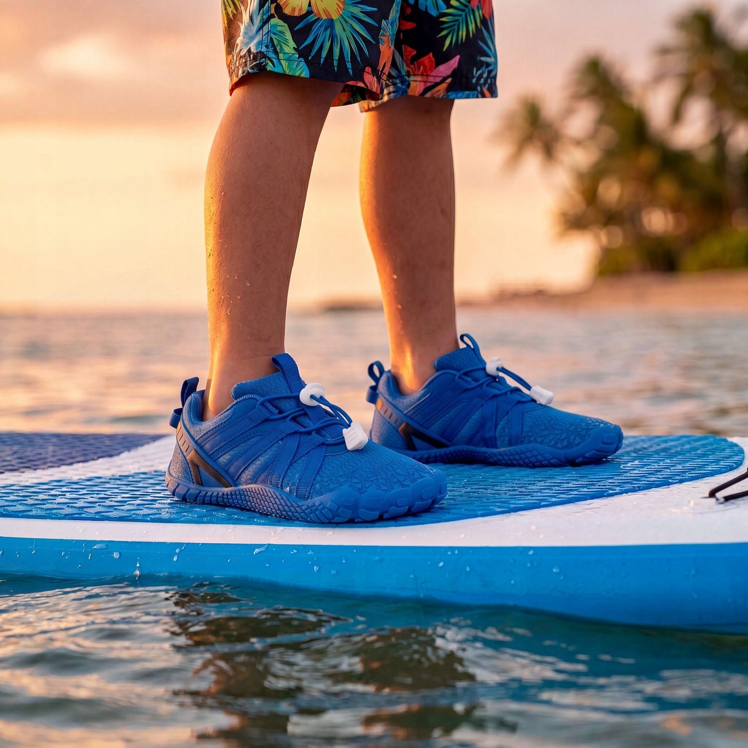 CHILDREN'S WATER SHOES R.32 ROCKY BEACHES SEA URCHIN QUICK-DRYING OUTTEC Model AquaTrek Junior Blue