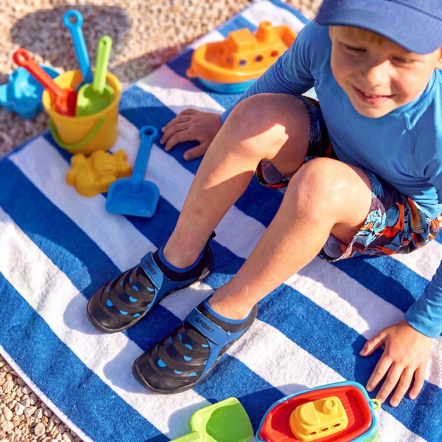 CHILDREN'S WATER SHOES VELCRO ROCKS SEA URCHIN QUICK-DRYING 34 OUTTEC Gender unisex product