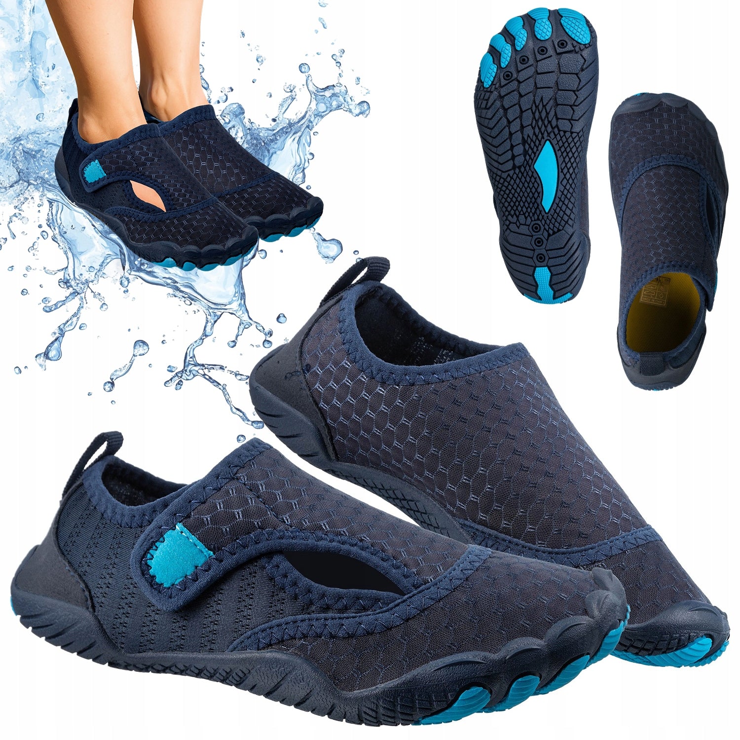 CHILDREN'S WATER SHOES VELCRO SEA URCHINS BEACHES ROCKS r.24 OUTTEC