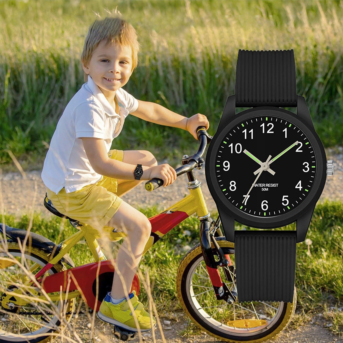 CHILDREN'S WATERPROOF ANALOG WATCH FOR BOYS AND GIRLS Functions waterproof