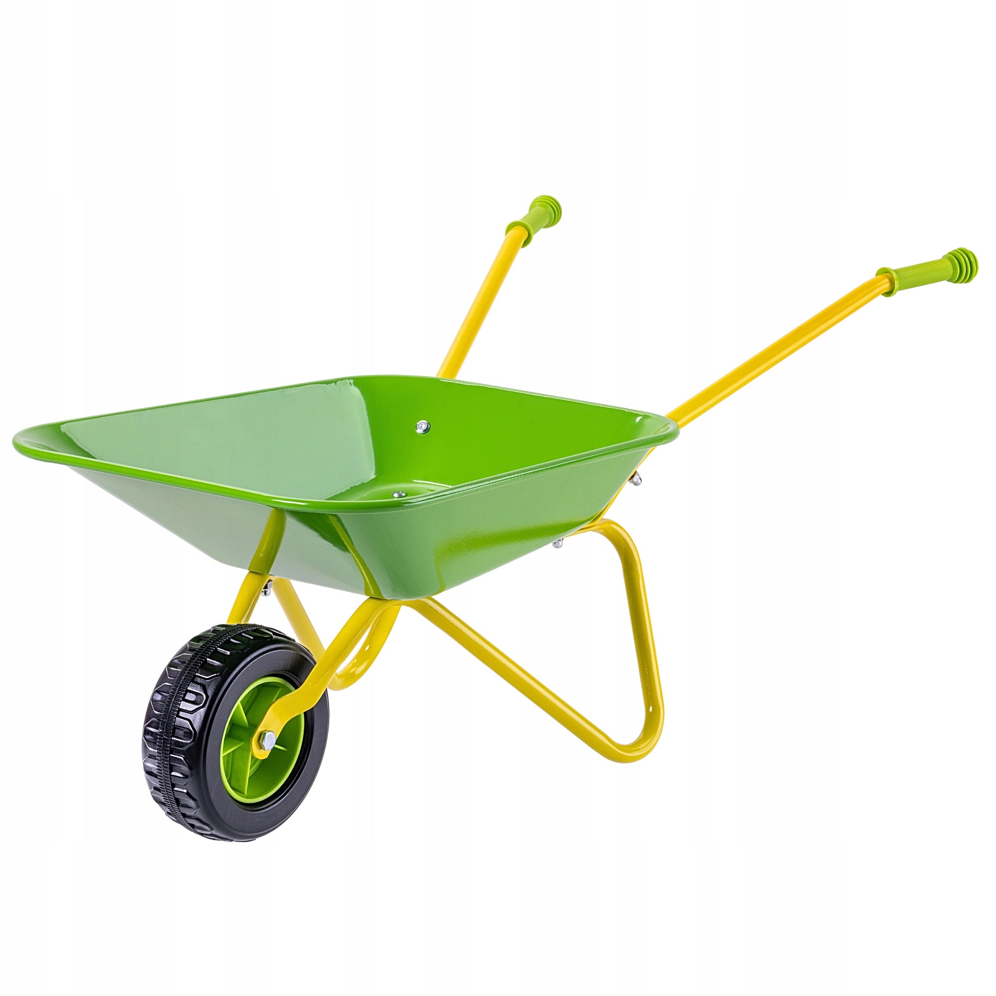 CHILDREN'S WHEELBARROW METAL LARGE GARDEN WHEELBARROWS FOR SAND COURT GREEN Packaging status original
