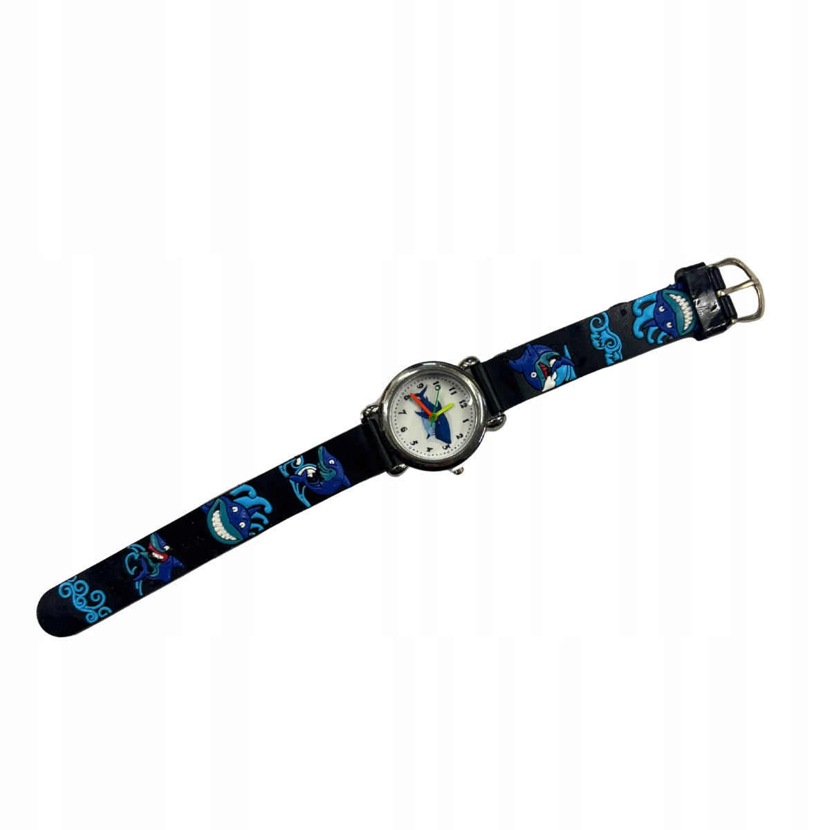 CHILDREN'S WRISTWATCH 3D RUBBER STRAP GIFT Black - Shark
