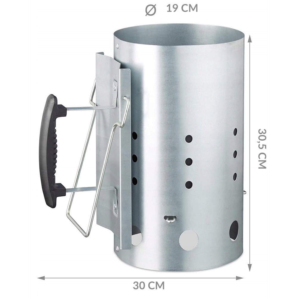 CHIMNEY FOR LIGHTING A CHARCOAL FIREPLACE WOOD BRIQUETTE FIRE STARTER Kind ignition chimney