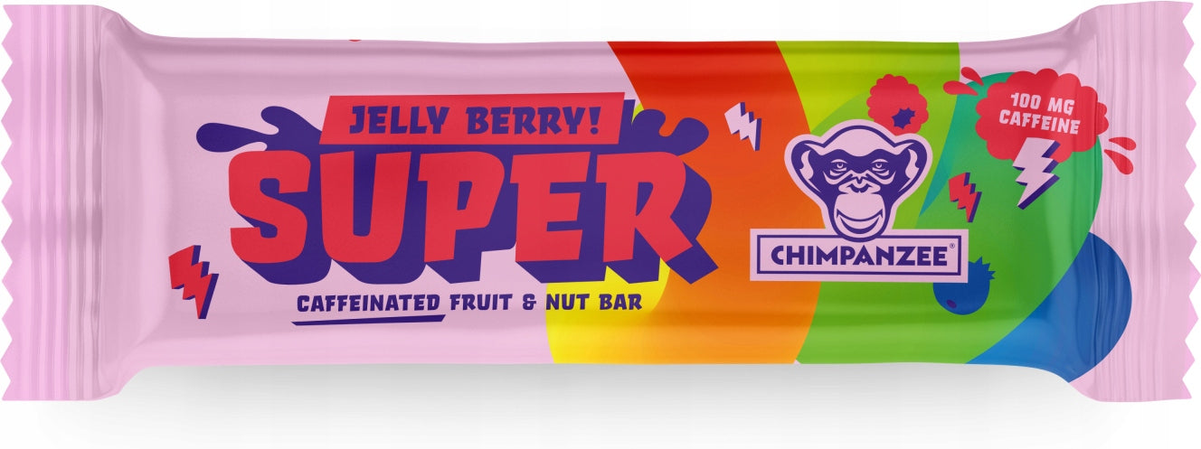CHIMPANZEE SUPER BAR Jelly Berry Bar 55 gr. CAFFEINE