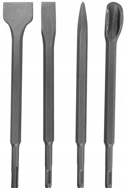 CHISELS CHISEL CONCRETE FURROW SET CHISELS FLAT BLADE SDS+ PLUS 4 pcs Purpose for concrete