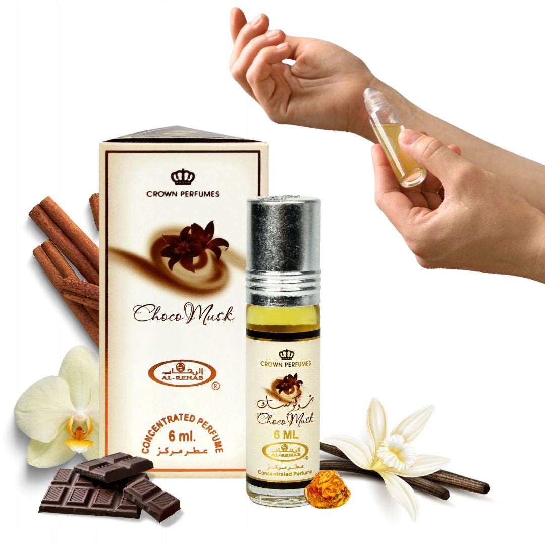 CHOCO MUSK WOMEN'S PERFUME IN OIL CONCENTRATED 6 ML AL REHAB ARABIC Packaging status original