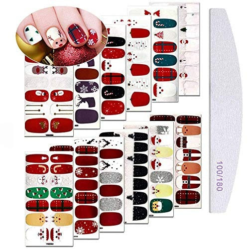 CHRISTMAS NAIL STICKERS SET OF 12 FOR KIDS Brand no brand