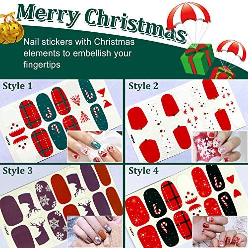CHRISTMAS NAIL STICKERS SET OF 12 FOR KIDS Manufacturer code SWC5908151266519