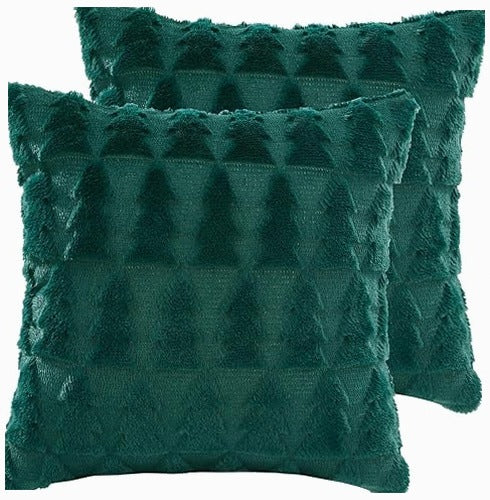 CHRISTMAS PILLOWCASE GREEN 45X45 CM SET OF 2 FOR CHRISTMAS PILLOW