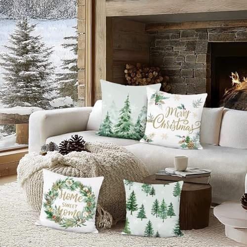 CHRISTMAS PILLOWCASES GREEN VELVET 45X45 CM 2 PCS. Manufacturer code SWC5908201200159
