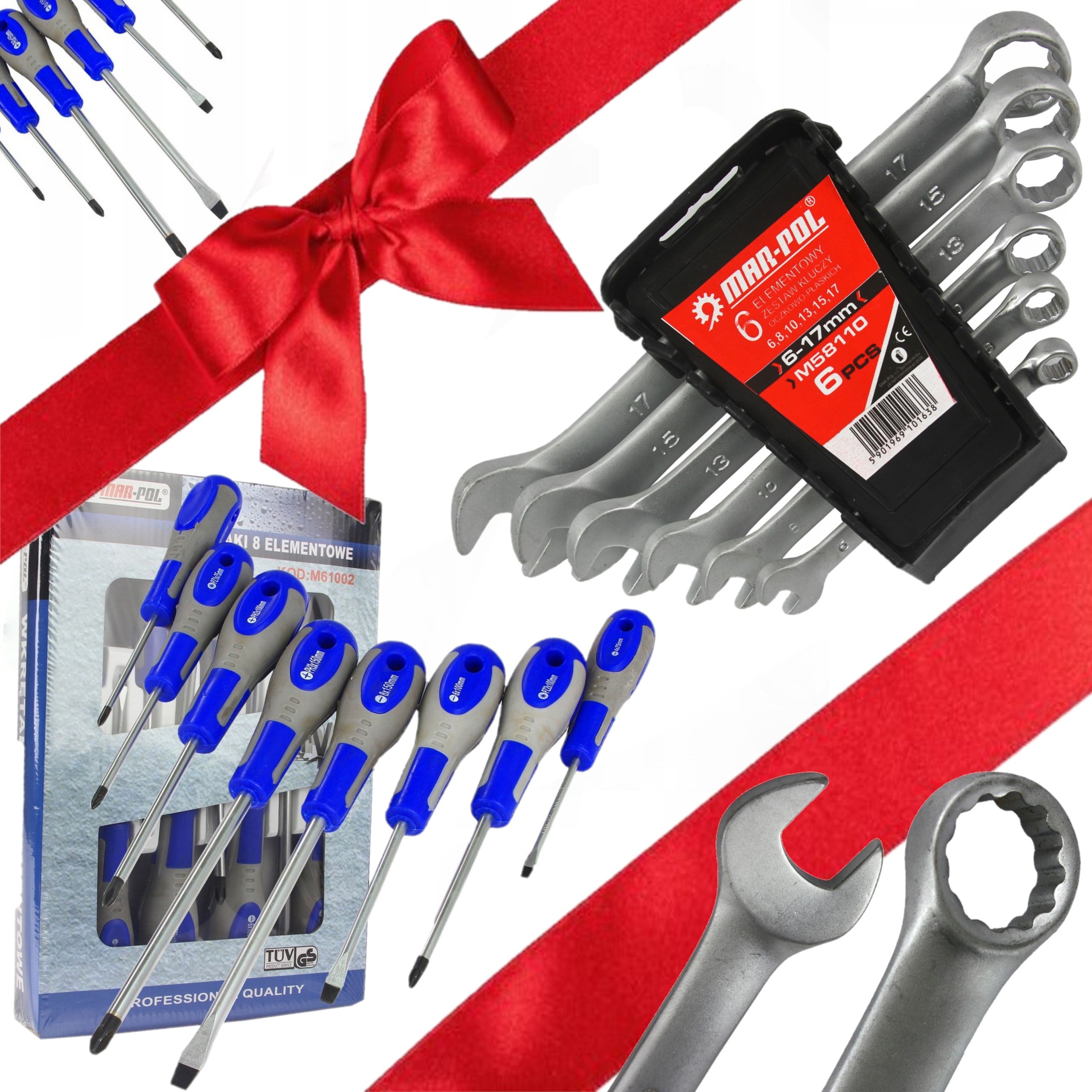 CHRISTMAS SET 14 el. KEYS 6-17 mm + SCREWDRIVERS flat cross GIFT
