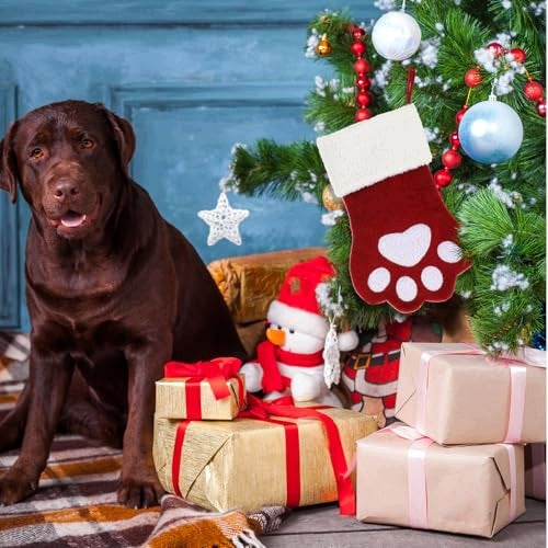 CHRISTMAS SOCKS PERSONALIZED ANIMAL PAW FOR CAT DOG Manufacturer code Bez marki