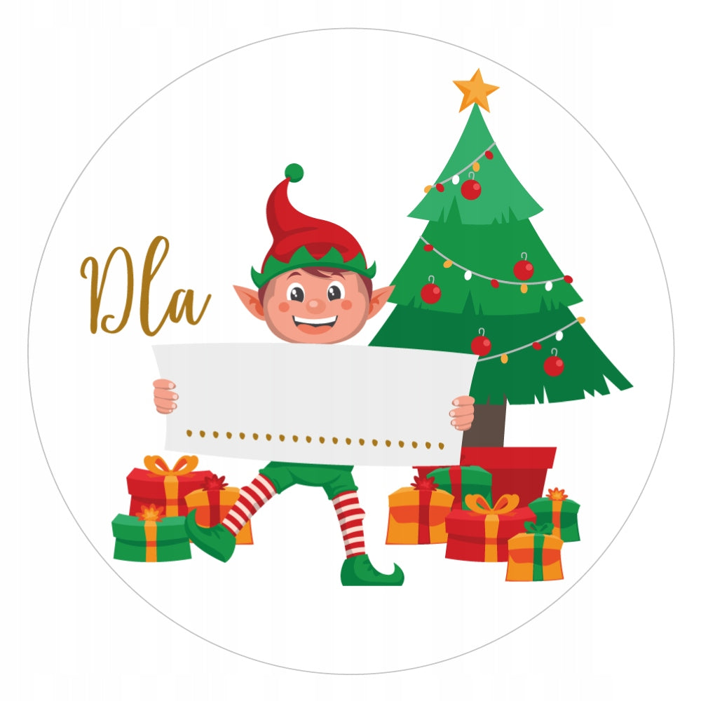 CHRISTMAS STICKERS GIFT CHRISTMAS TREE YOUR NAME