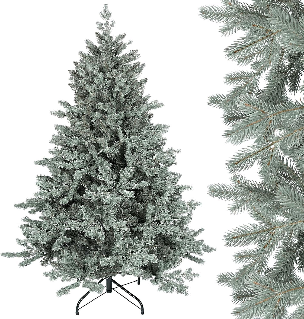 CHRISTMAS TREE 150 CM FIR PREMIUM REALISTIC DENSE AS ALIVE + STAND