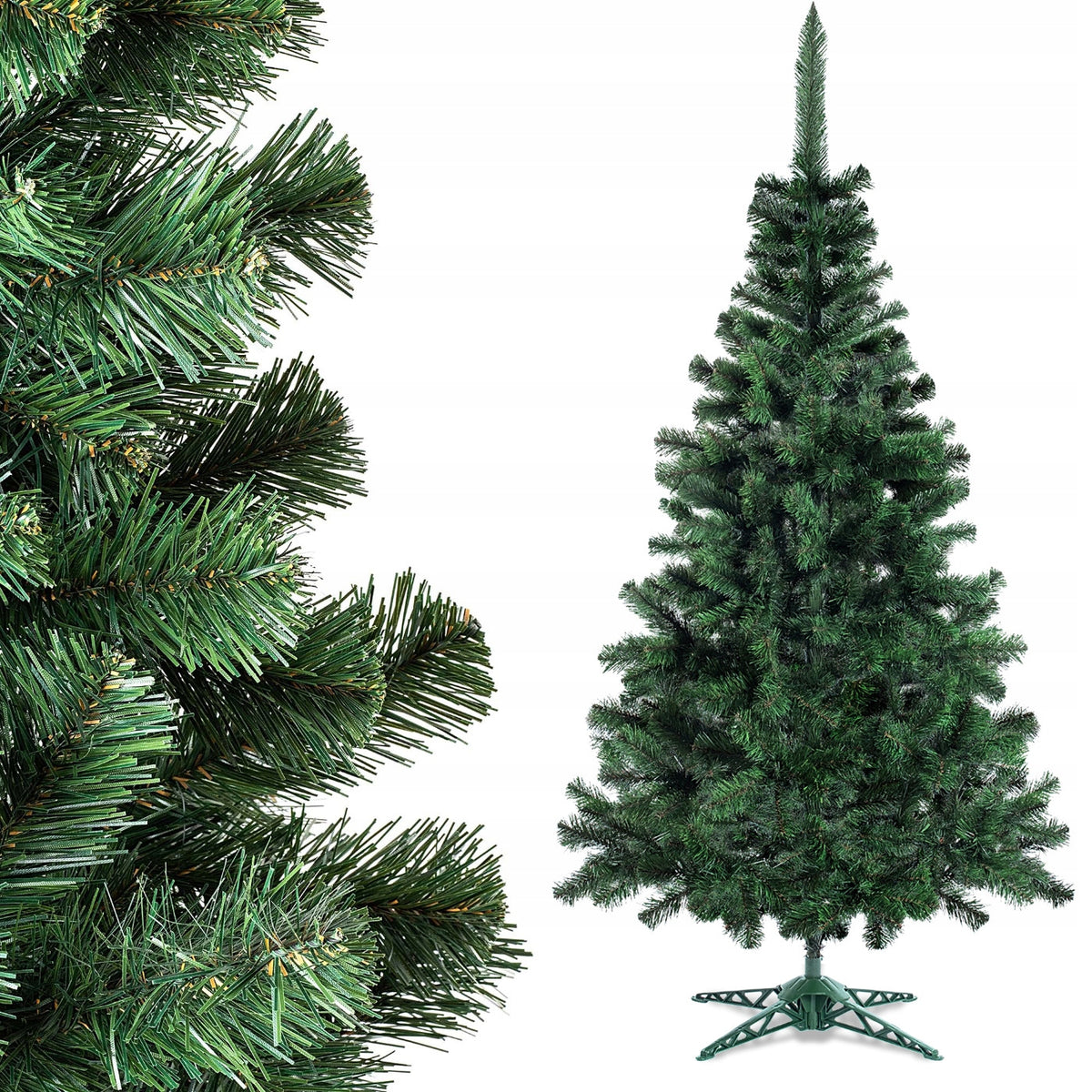 CHRISTMAS TREE ARTIFICIAL AS LIVE 155 cm PINE SPRUCE FIR THICK PREMIUM + STAND