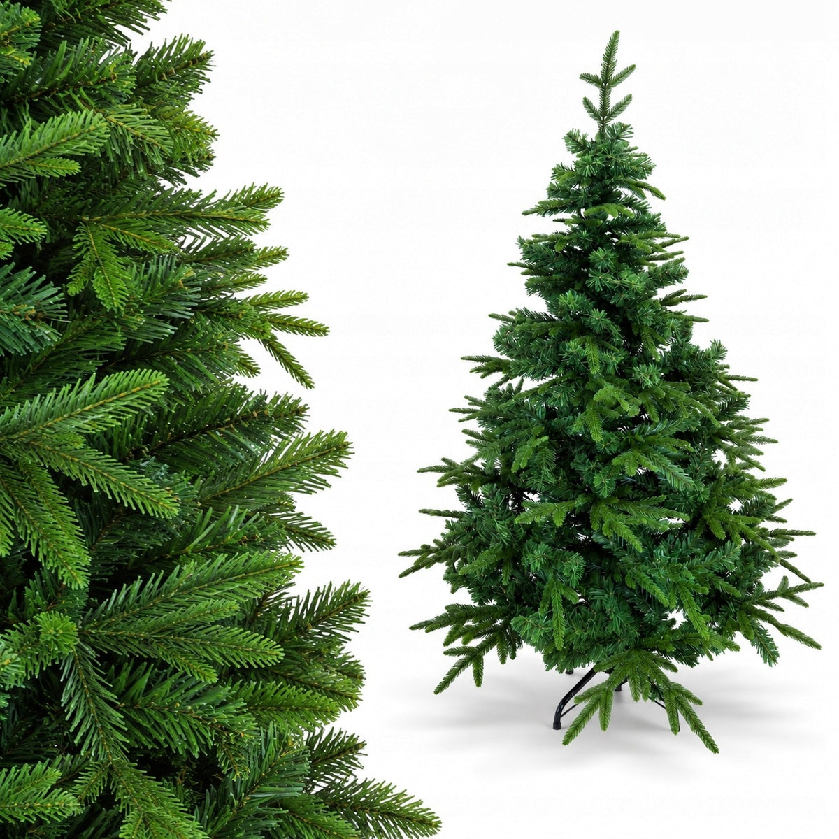 CHRISTMAS TREE ARTIFICIAL AS LIVE 180 CM PE SPRUCE NATURAL DENSE BEAUTIFUL STAND