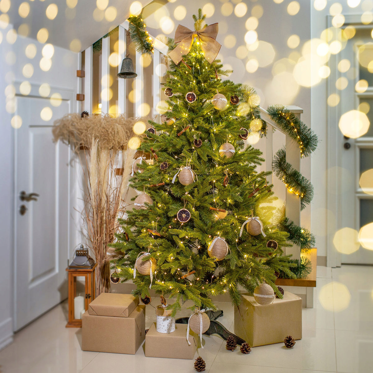 CHRISTMAS TREE ARTIFICIAL AS LIVE 180 cm SPRUCE PREMIUM 100% PE DENSE BEAUTIFUL STAND Packaging status original