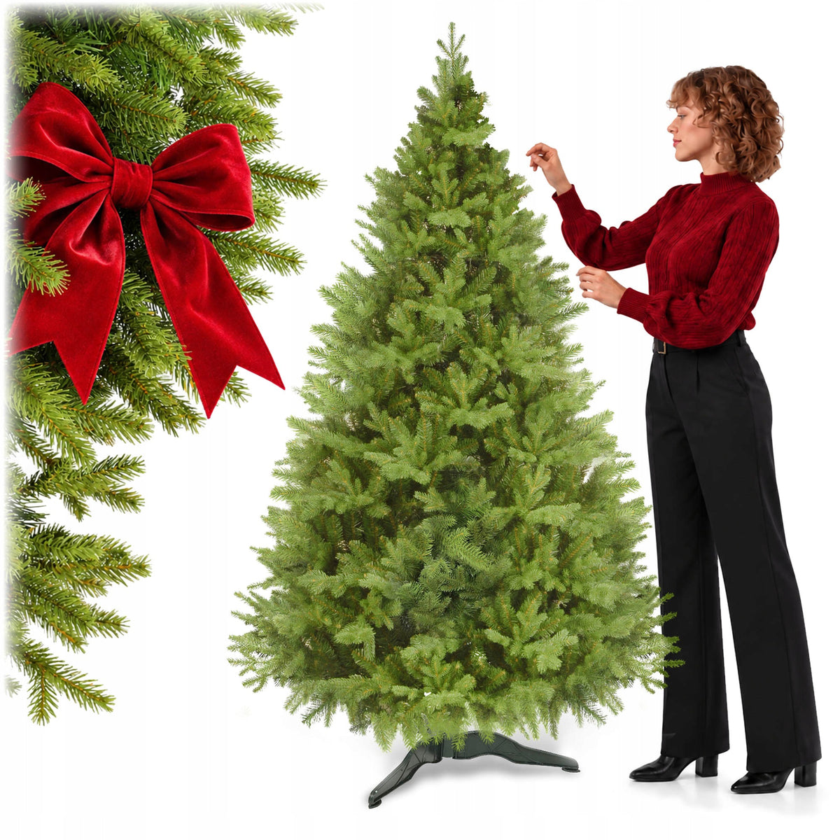CHRISTMAS TREE ARTIFICIAL AS LIVE 180 cm SPRUCE PREMIUM 100% PE DENSE BEAUTIFUL STAND
