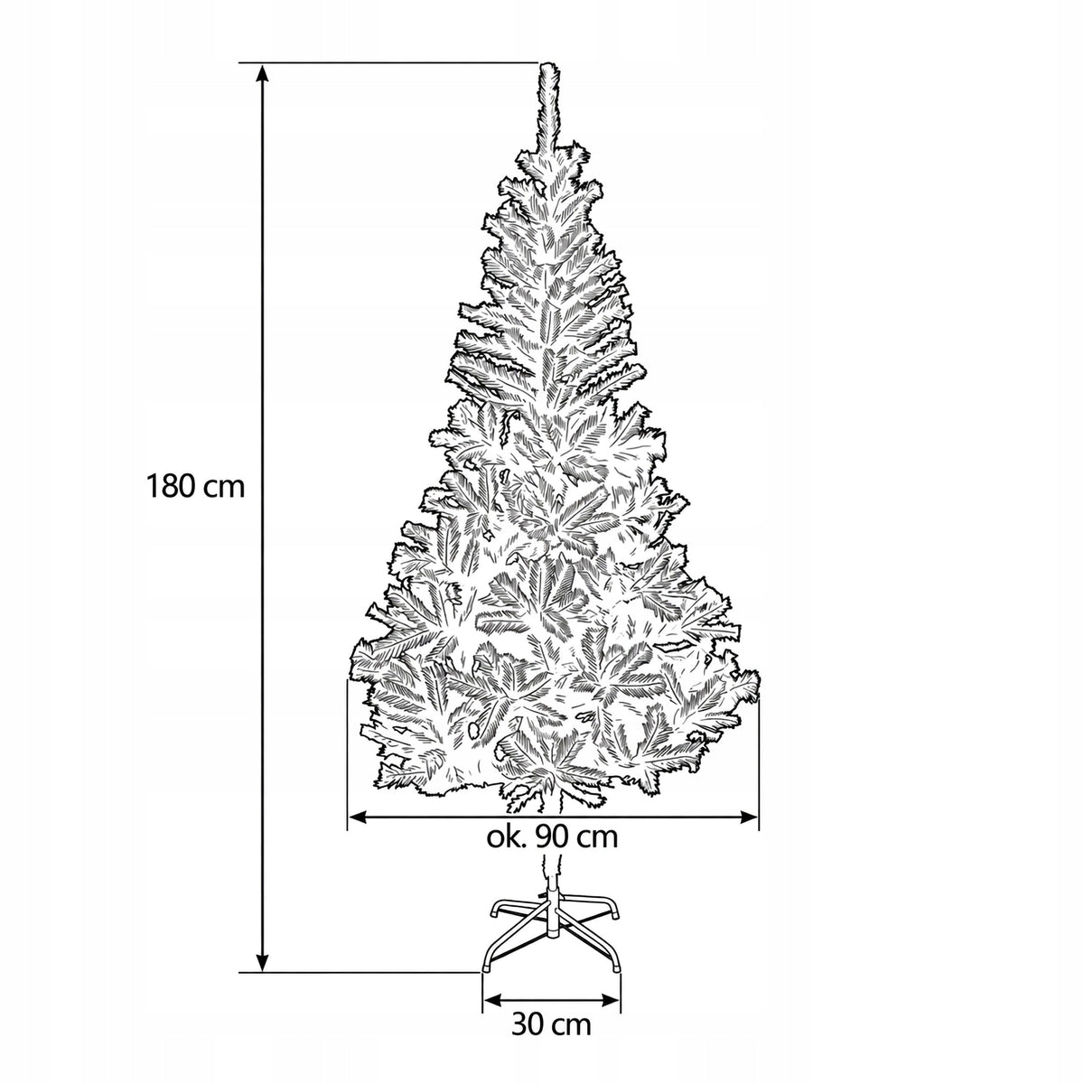 CHRISTMAS TREE ARTIFICIAL AS LIVE CHRISTMAS LARGE SPRUCE WITH STAND 180 cm Manufacturer code 611639MG