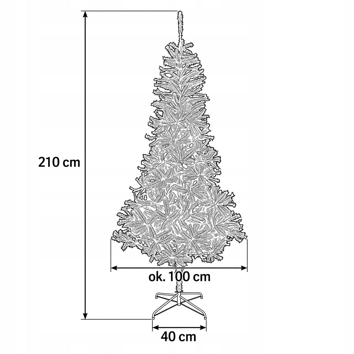 CHRISTMAS TREE ARTIFICIAL AS LIVE CHRISTMAS LARGE SPRUCE WITH STAND 210 cm Manufacturer code 611622MG