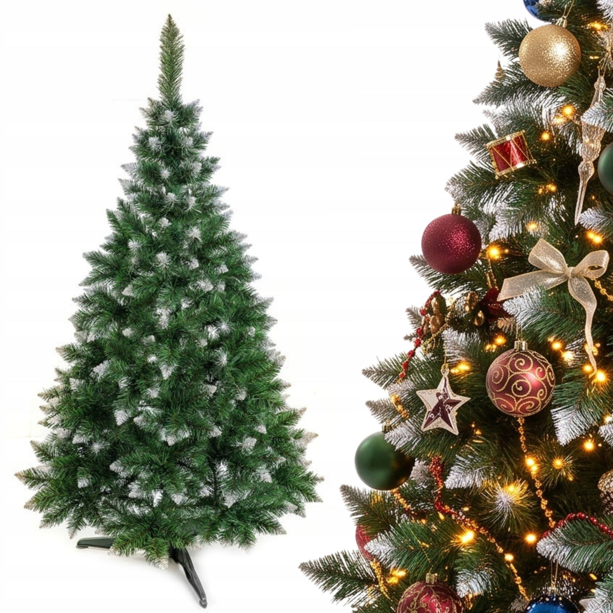 CHRISTMAS TREE ARTIFICIAL AS LIVE DENSE BEAUTIFUL SNOW-COVERED SNOW-COVERED FIR 150 cm