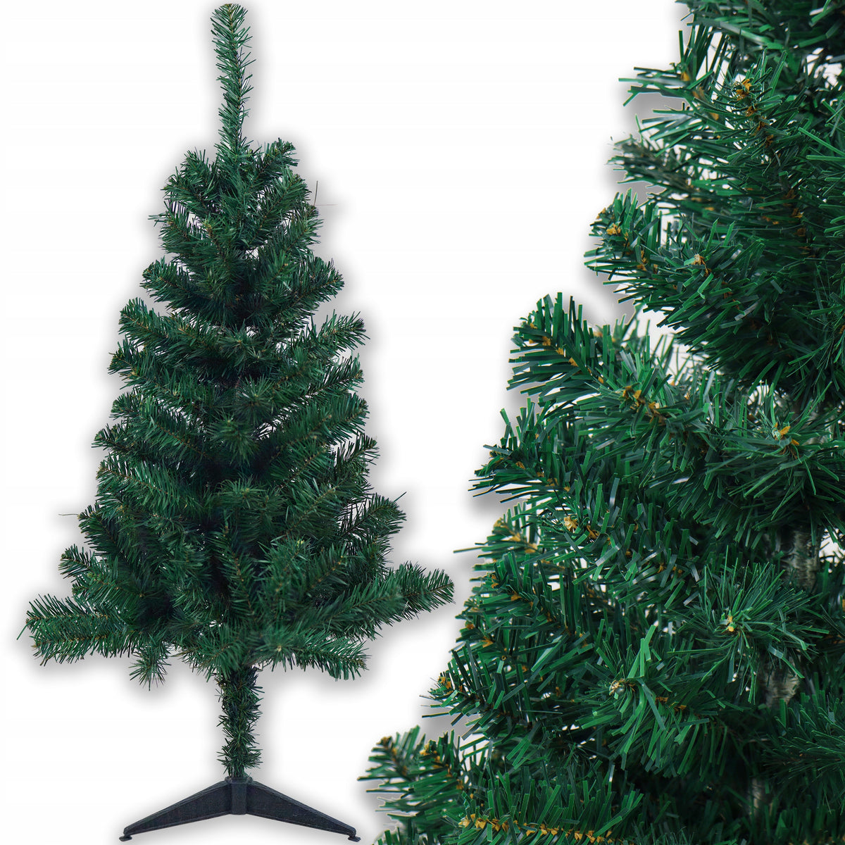 CHRISTMAS TREE ARTIFICIAL CAUCASIAN FIR 100 CM BEAUTIFUL DENSE WITH STAND GREEN